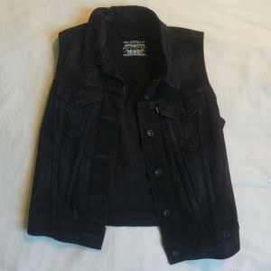 Levis Black Denim Vest